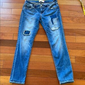 Cabbie style 5308 Slim boyfriend jeans with patches